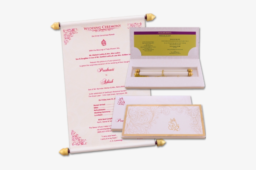 Customised Wedding Card Online - Document, transparent png download