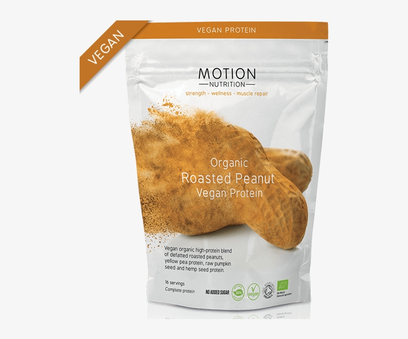 Roasted Peanut Vegan Protein - Motion Nutrition Organic Roasted Peanut Vegan Protein, transparent png download