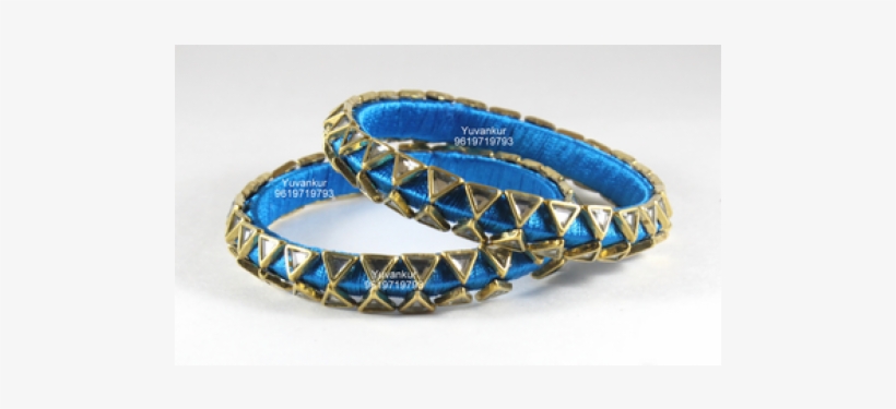 Dark Pink Cherishiable Silk Thread Stone Studed Bangles - Silk, transparent png download
