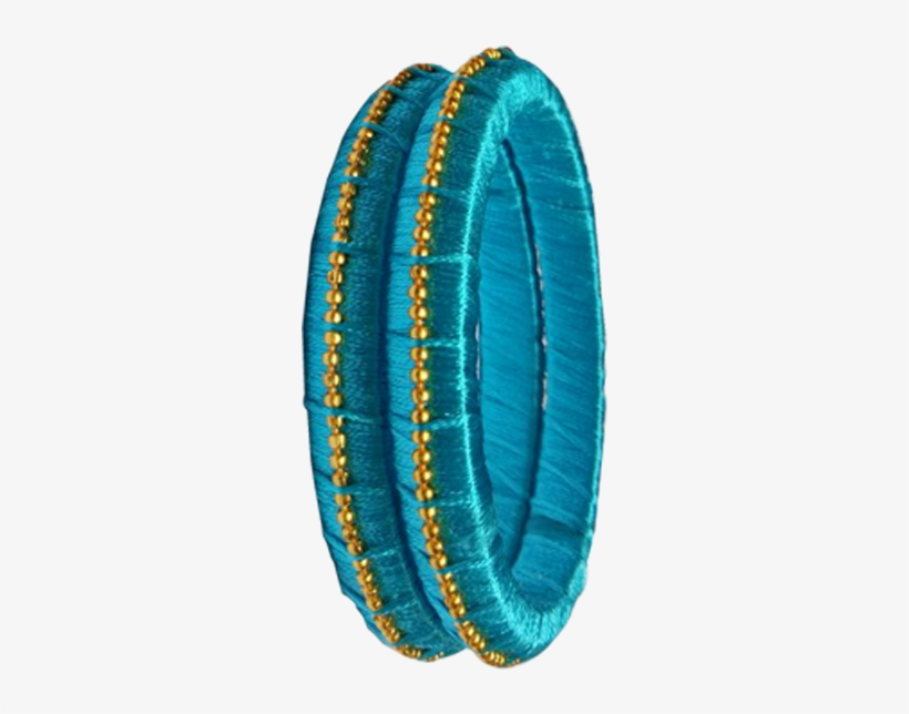 Gold Chain Blue Bangles - Bangles Png, transparent png download