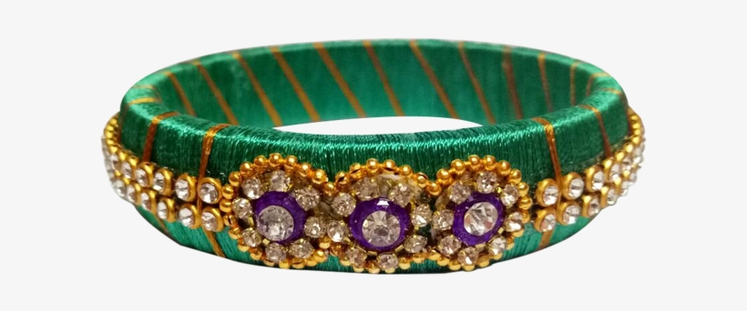 Grand Green Stone Kada Bangle - Bangle, transparent png download