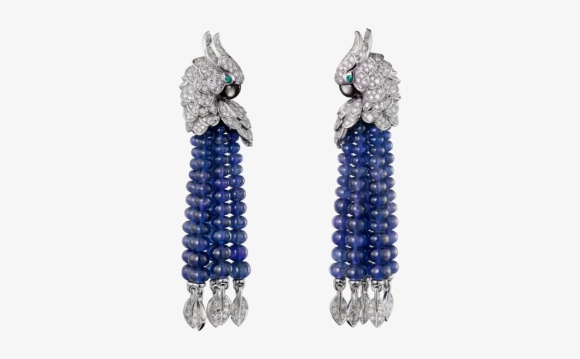 Les Oiseaux Libérés Earrings White Gold, Gray Mother - Cartier Red Earrings, transparent png download