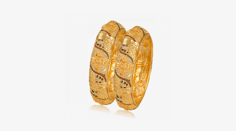 Nilanjan Arts 22k Gold Plated Colour Handmade Bangles - Dubai, transparent png download