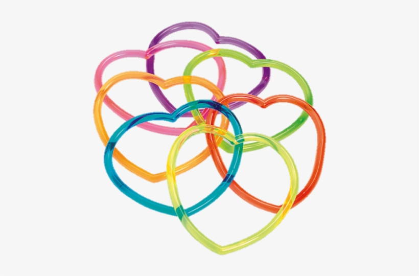 6 Dozen Vinyl Heart-shaped Jelly Bracelets, transparent png download
