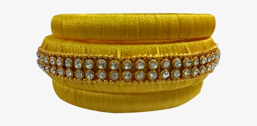 Gold Chain With Yellow Kada Bangle Set - Bangle, transparent png download