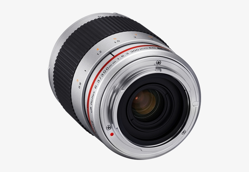 1520415057 - Samyang 300mm F/6.3 Umc Cs Srebrny (canon M), transparent png download