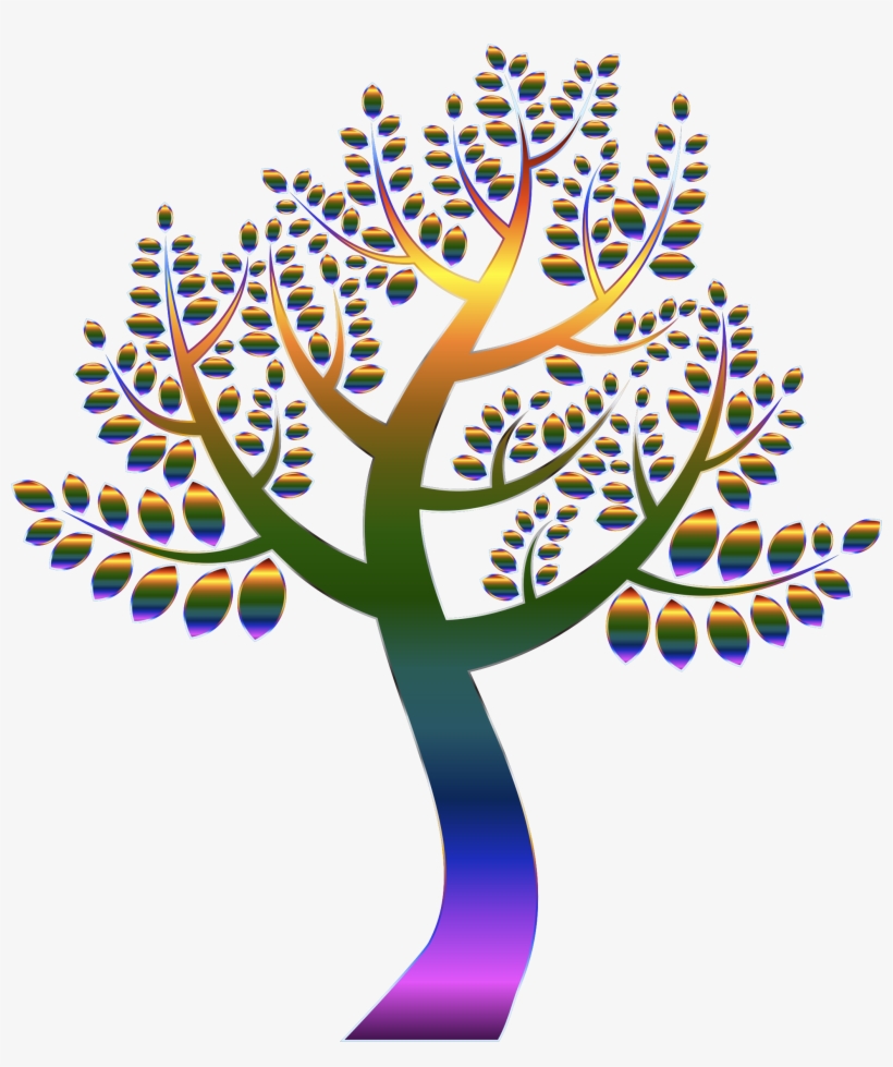 This Free Icons Png Design Of Simple Prismatic Tree, transparent png download