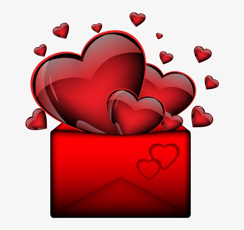 I Love Getting Mail Love Clip Art, Cards - Corazones En Color Morado, transparent png download