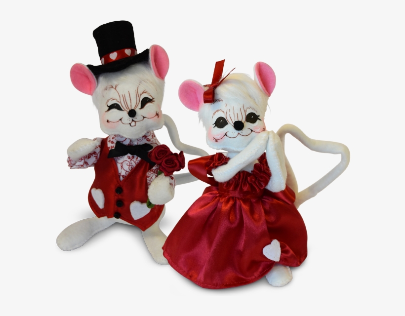 Valentine Boy & Girl Mouse Couple - Stuffed Toy, transparent png download