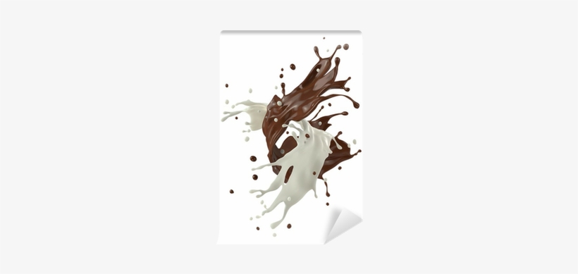 Chocolate With Milk Splash Isolated On White Background - Chocolate, transparent png download