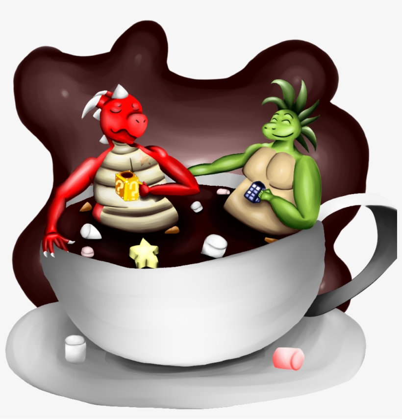 Henry And Ryex In Hot Chocolate Cup By Draggystar On - Hot Chocolate, transparent png download