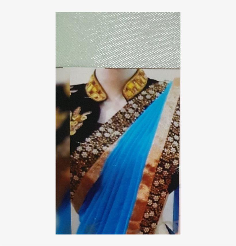 Blue And White Half Saree Model Saree , Net Plus Georgette, transparent png download