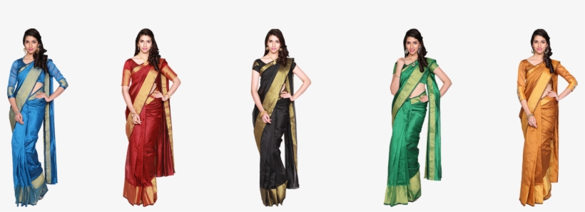 Sonakshi 5 Cotton Silk Sarees - Silk, transparent png download