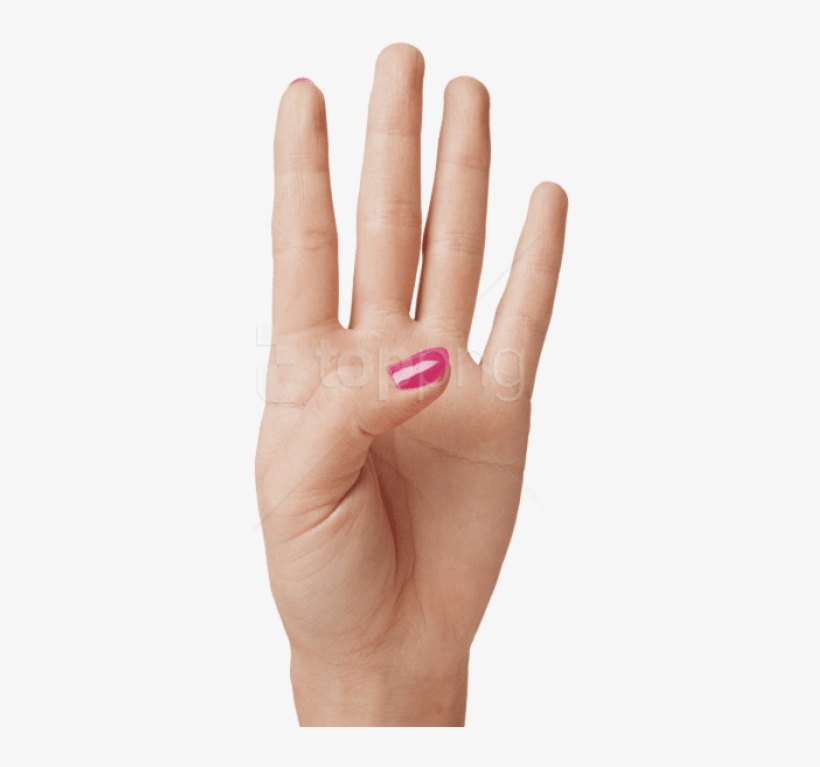 Women Hand Showing Four Finger Png - Four Finger Png Transparent PNG