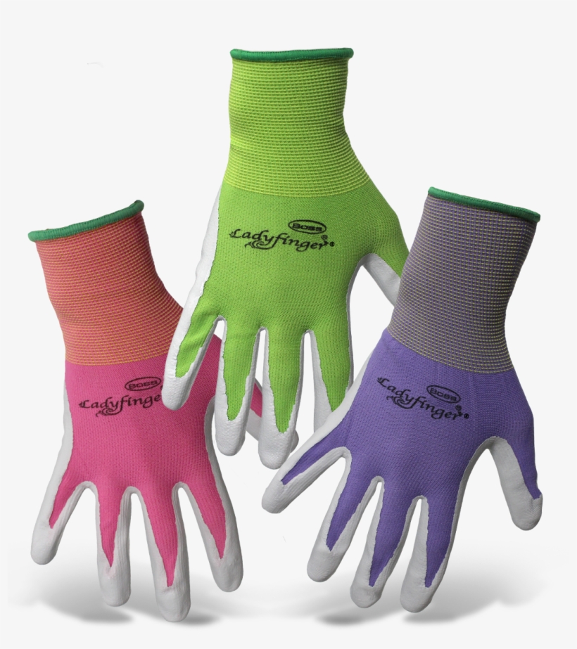 Boss® Ladyfinger® Ladies' Nitrile Palm - Ladyfinger Nitrile Palm Gloves For Women - Ladies Nitrile, transparent png download