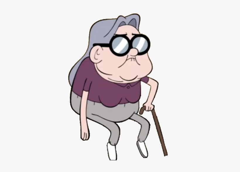 Old Woman In Purple Appearance - Gravity Falls Old Lady, transparent png download