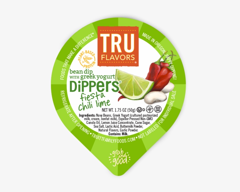 Tru Flavors Fiesta Chilli Lime Dippers Cups - Truitt Family Foods Tru Flavors Dippers, Creamy Cool, transparent png download