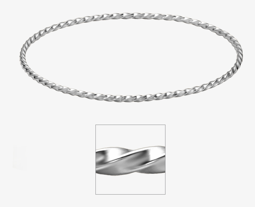 Standard View Of Brct15 In White Metal - Bracelet, transparent png download