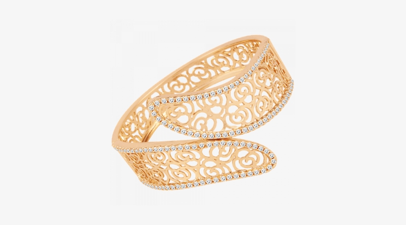Rk Fashion 18k Gold Plated Cnc Cutting Rose Designed - Paisley, transparent png download