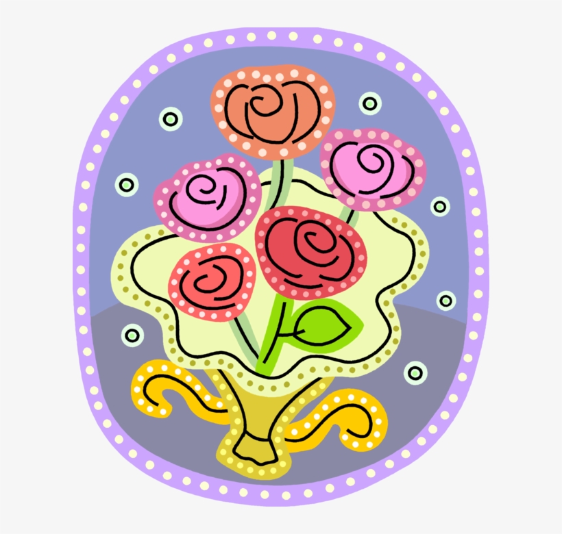 Vector Illustration Of Brides Wedding Rose Flowers, transparent png download