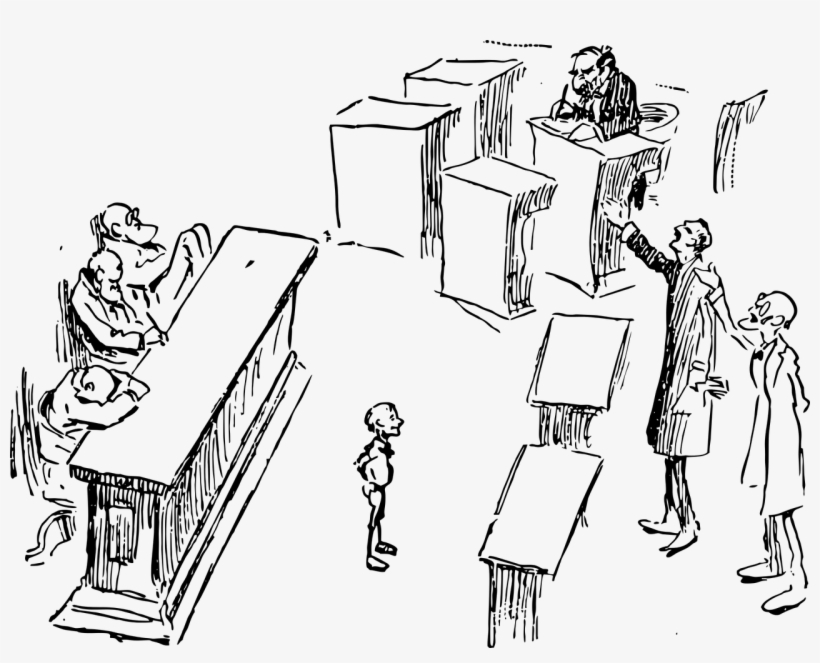 Doctrine Of Privity Of Contract - Drawing Of A Courtroom, transparent png download