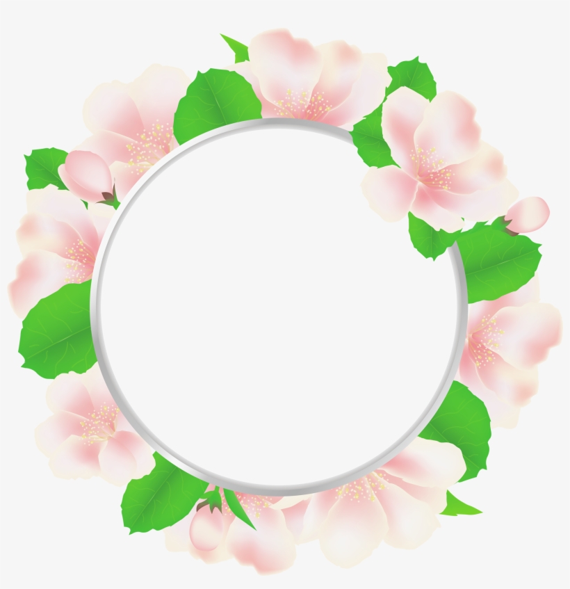 Flowers Frames In Circle, transparent png download