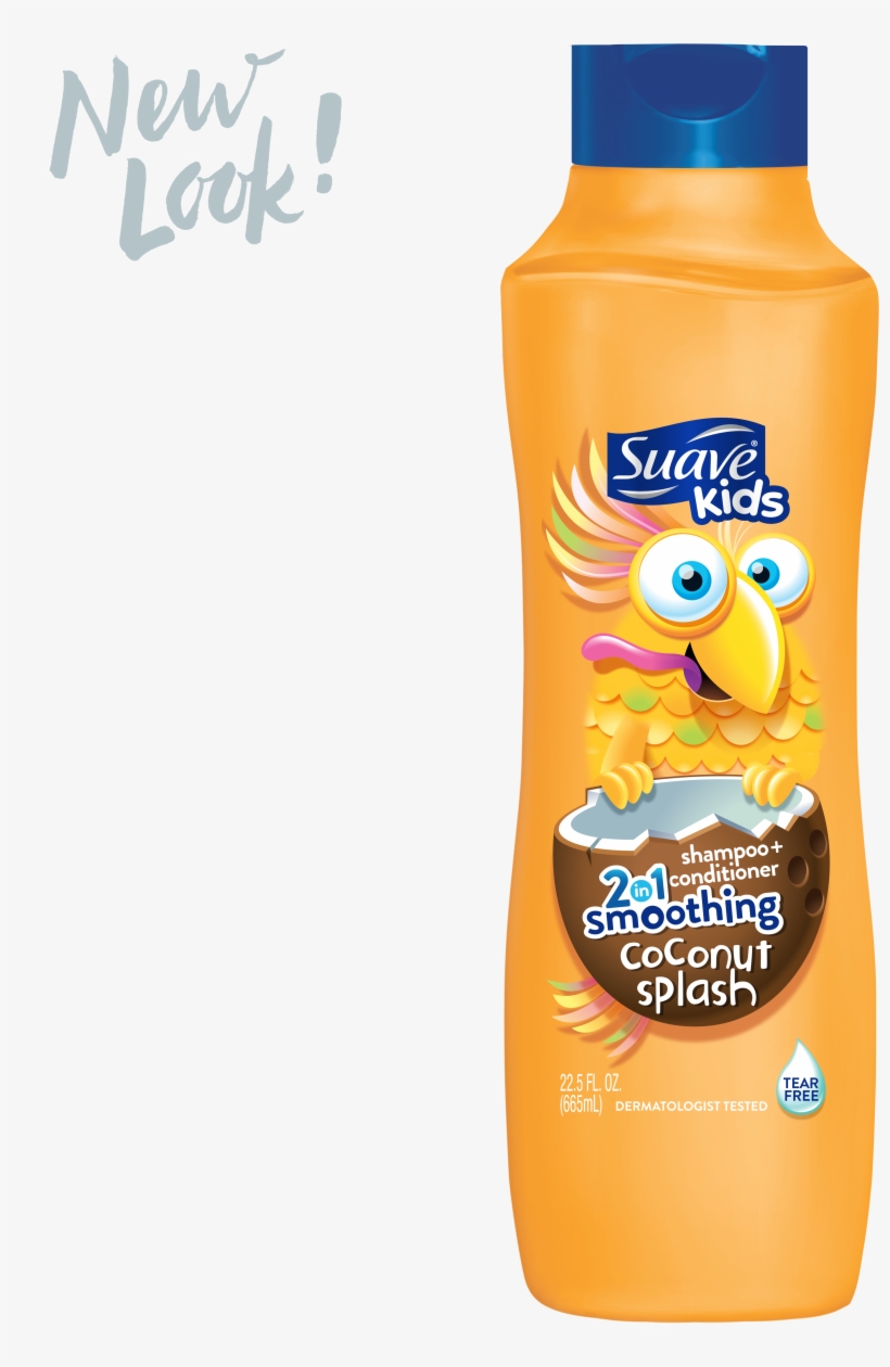 Suave Kids Cowabunga Coconut Smoothers 2 In 1 Shampoo - Suave Kids 2 In 1 Smoothing Coconut Splash, transparent png download