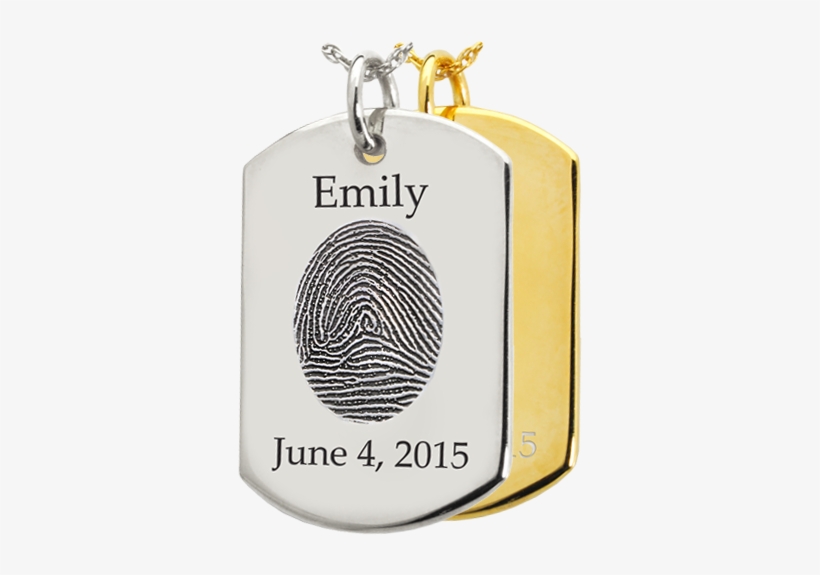 Personalized Picture & Handprint Jewelry - Funeral Homes Fingerprint Necklace, transparent png download