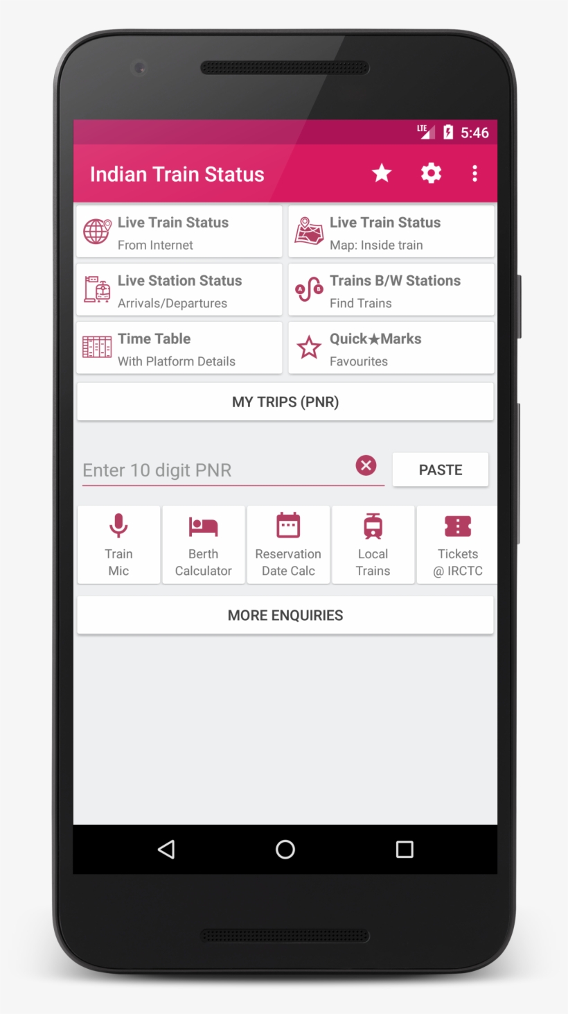 Quick 'n Easy Live Train Status & Enquiry For Indian - Android, transparent png download