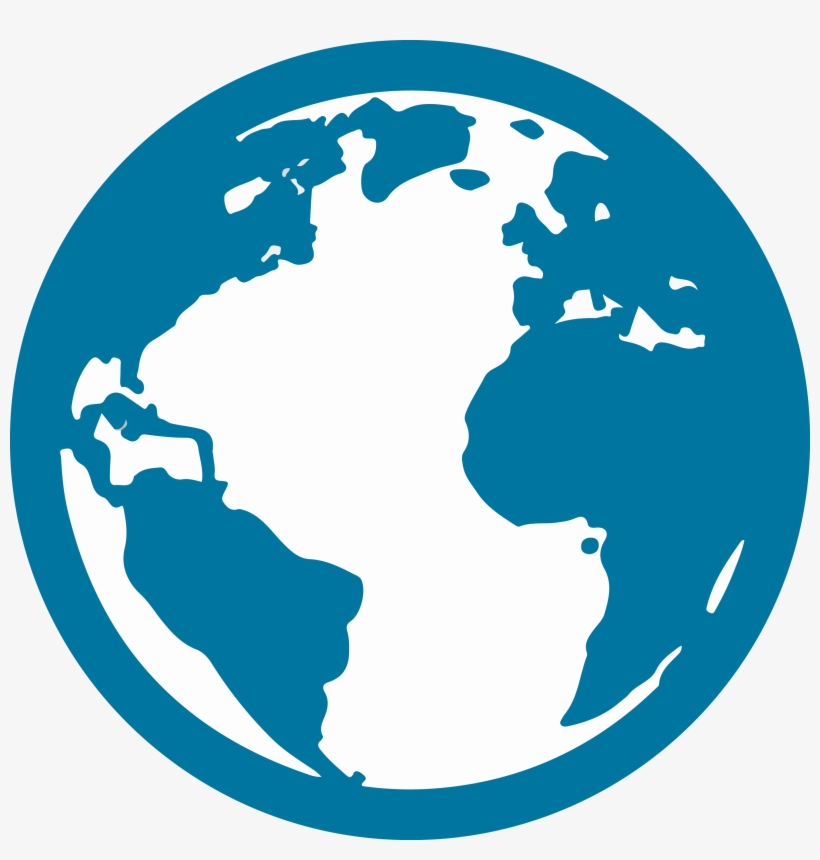 53d927129d95e01979f47676 Vision - Black And White Globe Icon, transparent png download