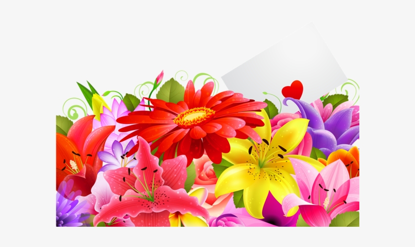 Decoração Floral Png Clipe - Flower Backgrounds, transparent png download