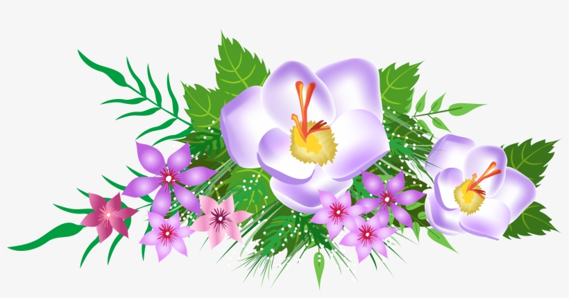 Flowers Decorative Element Png - Decorative Png, transparent png download