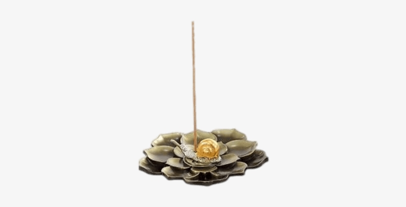 Incense Stick On Lotus Tray - Medoosky Brass Lotus Stick Incense Burner And Cone, transparent png download
