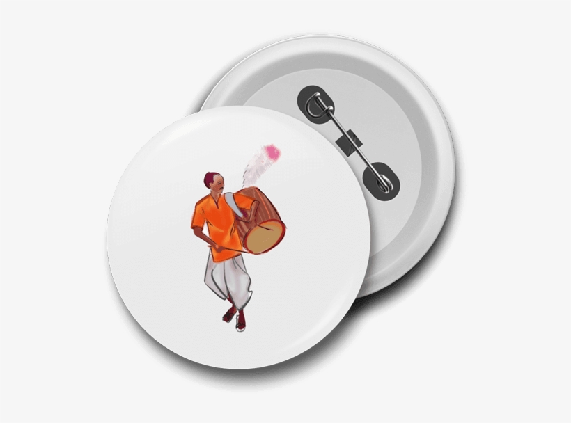 Dhak's Call Badge - Durga Puja Dhak Png, transparent png download