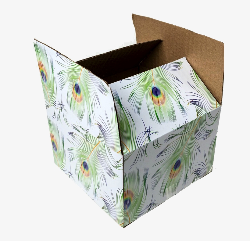6x6x4 Peacock Designer Boxes - Designer Boxes, transparent png download