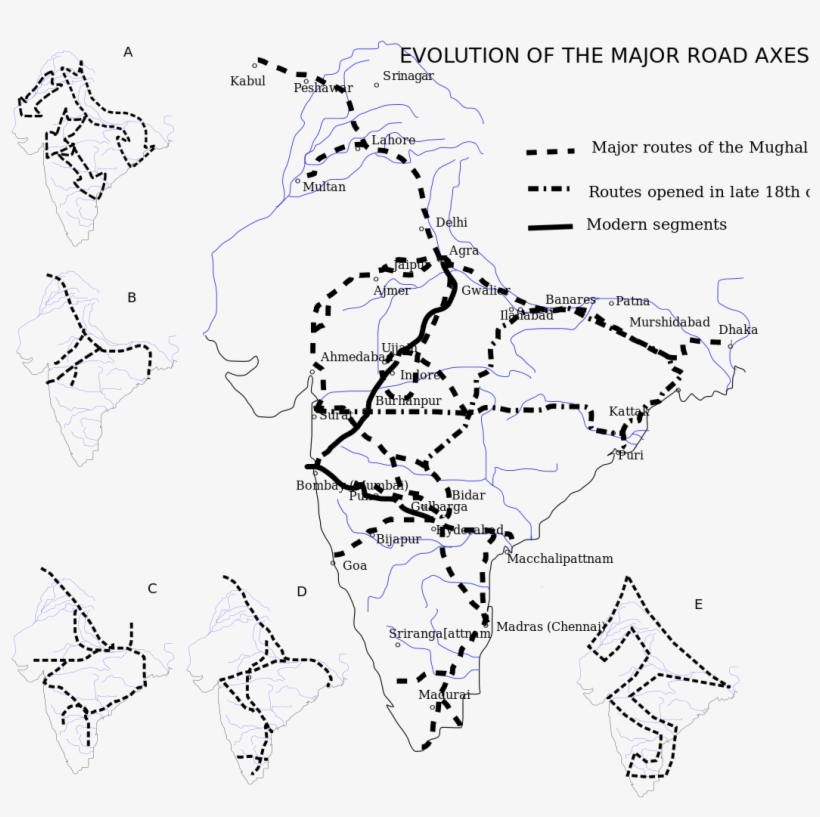 File - Roadevol - Svg - Trade Routes Of Mauryan Empire, transparent png download