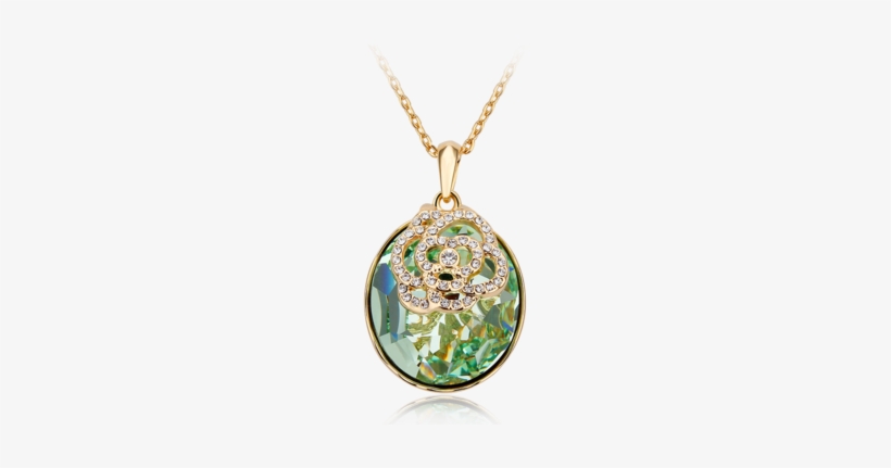 Diamond Circle Necklace Peridot Pendant Indian Antique - Necklace, transparent png download