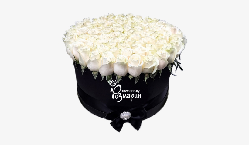 Boquet Of Roses White Naomi In Gift Box - Flower, transparent png download