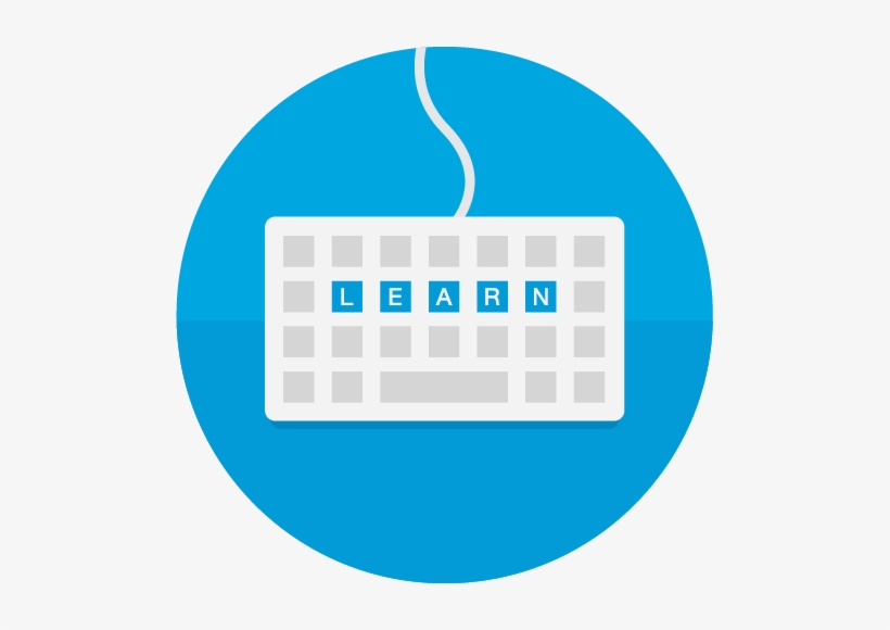 A Keyboard Highlighting The Letters "learn\ - Digital Literacy Icon, transparent png download