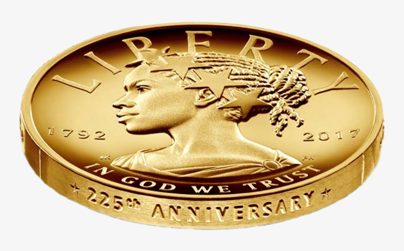 A Gold Coin From The Us Mint - 2017 African American Liberty Gold Coin, transparent png download