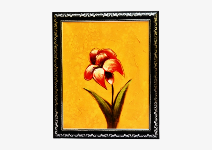 Beautiful Multiple Red Canvas Flowers With Green Leafs - Canvas, transparent png download