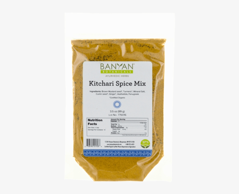 Kitchari Spice Mix - Banyan Botanicals Urad Dal (split Black Lentils), transparent png download