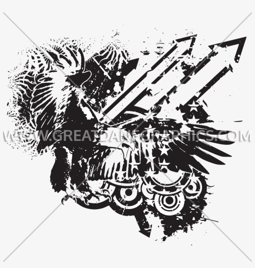 Eagle Arrows Production Ready Artwork For T - Drawing, transparent png download