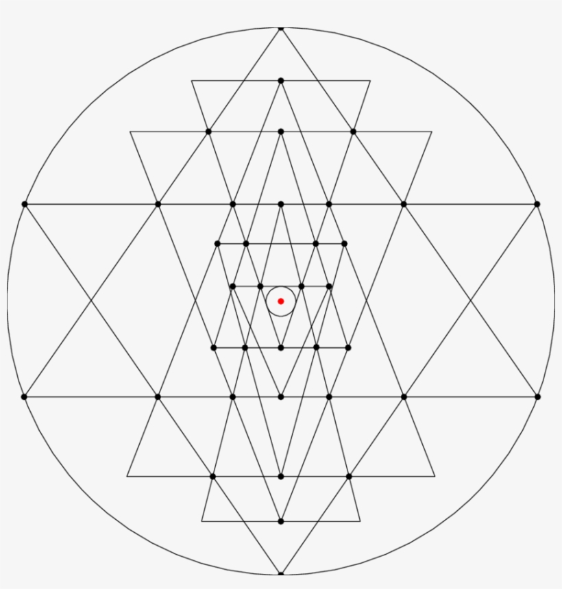 Shri Yantra With A High Amount Of Heterogenity - Sri Yantra, transparent png download