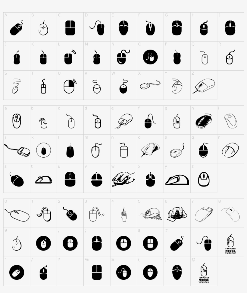 Computer Mouse Font, transparent png download