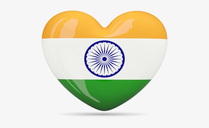 Icons Windows Indian - India Flag Heart Png, transparent png download