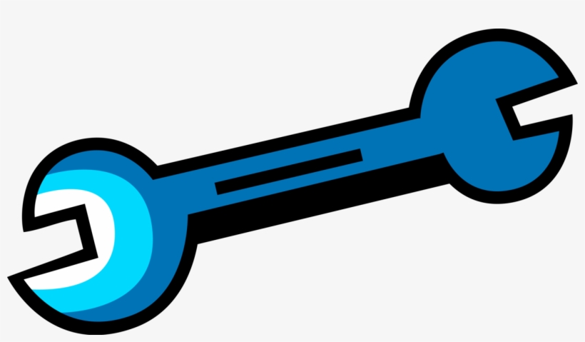 Vector Illustration Of Open End Spanner Wrench Tool - Wrench, transparent png download