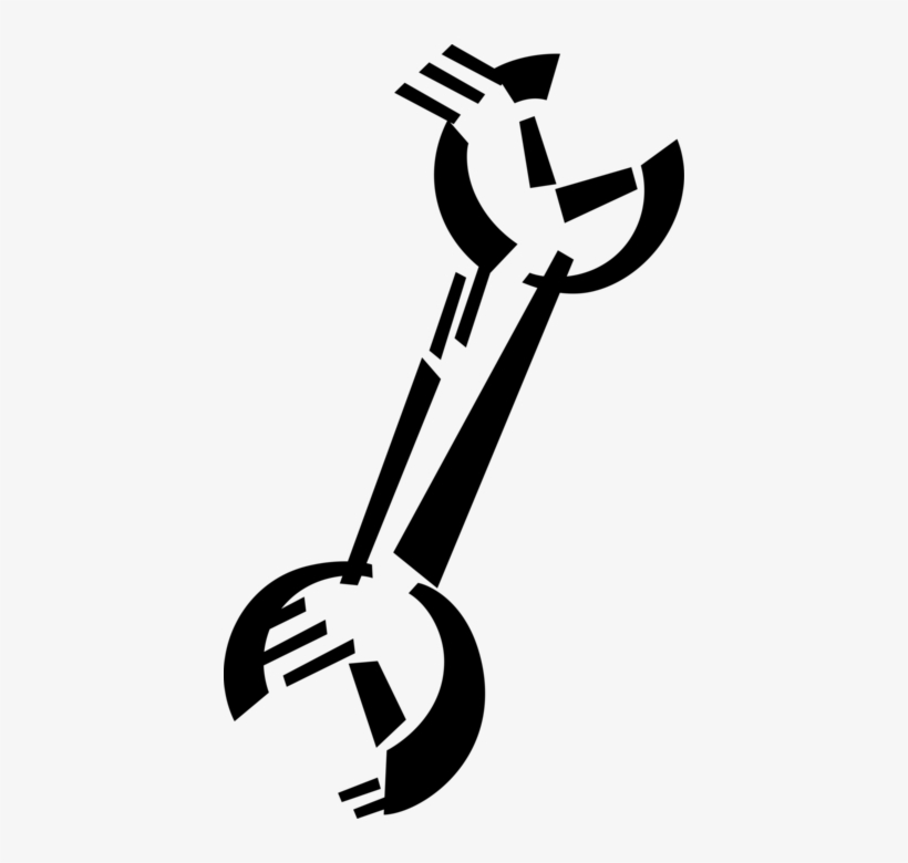 Vector Illustration Of Adjustable Wrench Or Spanner, transparent png download