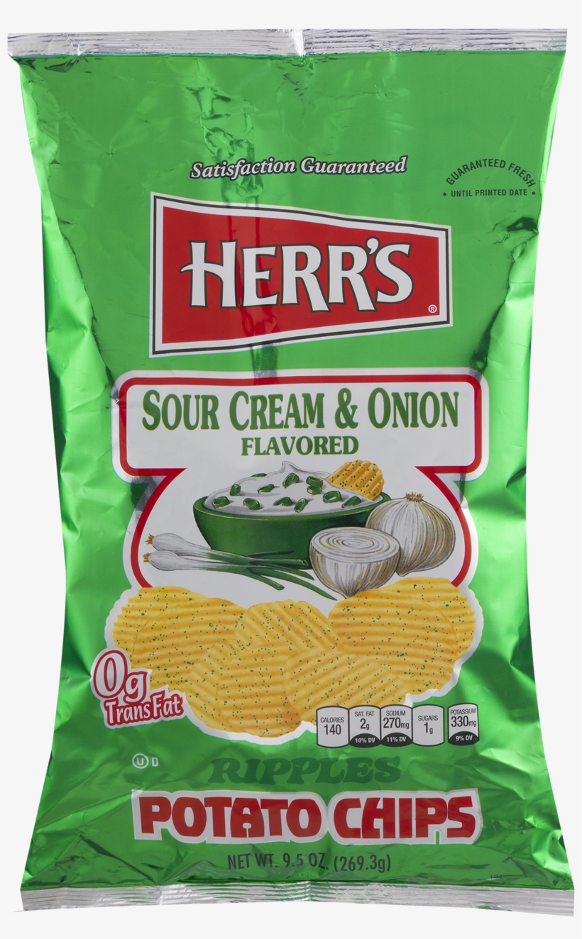 Herr's Sour Cream And Onion Potato Chips, transparent png download