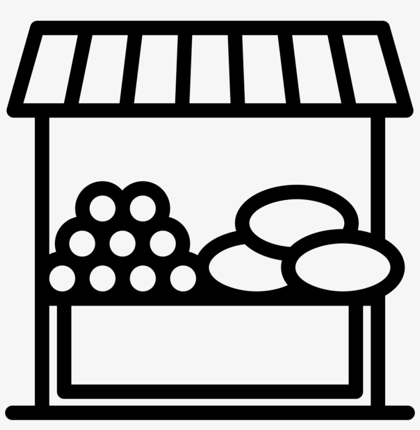Png File - Fruit Shop Clipart Black And White, transparent png download